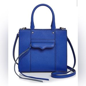 Rebecca Minkoff Mini MAB Blue Crossbody Silver Hardware